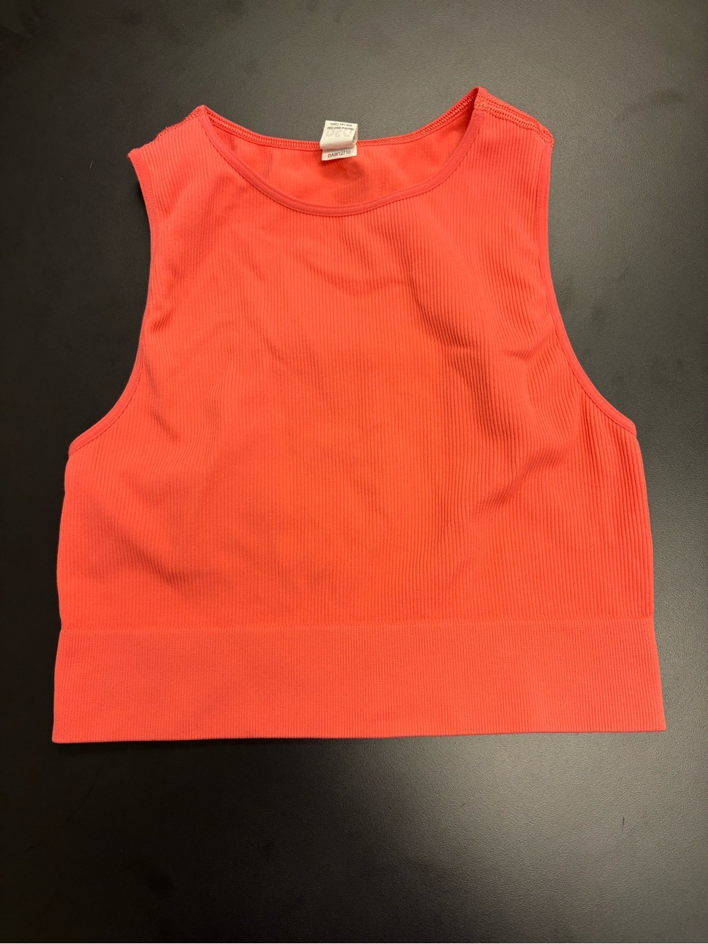 DSG Coral Ribbed Sleeveless Crop Tank